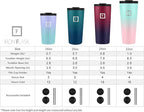 IRON °FLASK Classic Tumbler - Vacuum Insulated Stainless Steel Water Bottle, Double Walled, Drinking Cup, Insulated Travel Mug (Midnight Black, 24 oz Solid Lid)