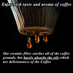 Ceramic Reusable Coffee Filter Dripper Paperless Sustinable Mt. Fuji Made in Japan (Yellow)