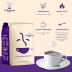 Coffee Bean Direct Half-Caff Dark Sumatra, Whole Bean Coffee, Dark Roast, 5 Pound Bag (Pack of 1)