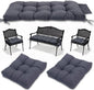 3 Pcs Wicker Chair Cushions Patio Loveseat Chaise Cushion Set by YDDSKY