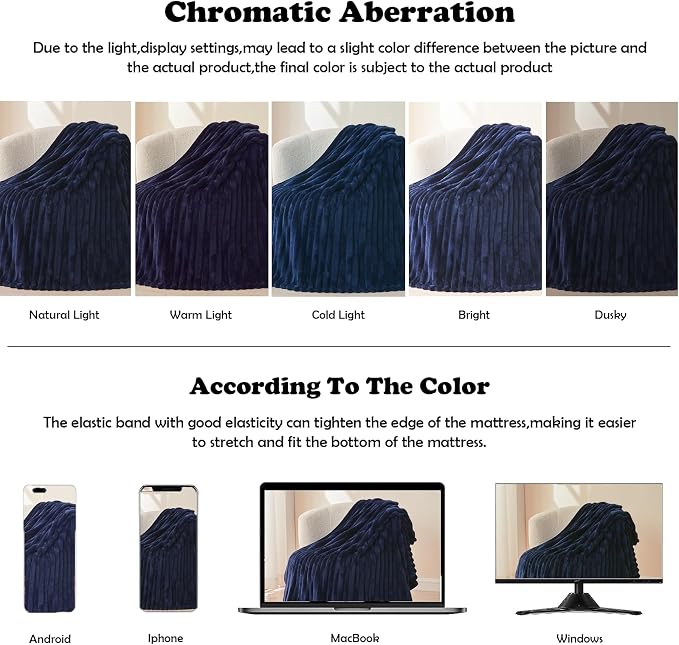 NEWCOSPLAY Fleece Ribbed Cozy Throw Blanket - Image 6