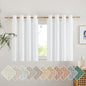 NICETOWN White Linen Kitchen Curtains 36 inches Long, Grommet Short Curtains by NICETOWN