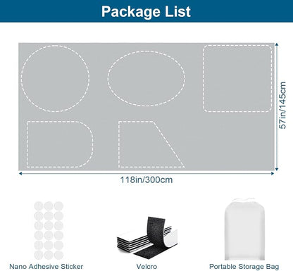 100% Blackout Curtains for Bedroom, Portable DIY Window Blinds, No Drill Window - Image 5