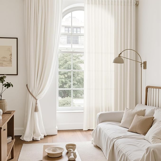 Modern Linen Curtains 96 Inches Long - Image 6