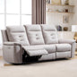 ANJ Power Oversized Reclining Sofa Couch, Breathable Faux Leather 3-Seater by ANJ