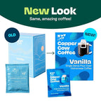 Copper Cow Premium Pour Over Single-Serve Vietnamese Coffee | Vanilla | Dark Roast | Flavored with Vanilla Beans | Includes 8 Coffees