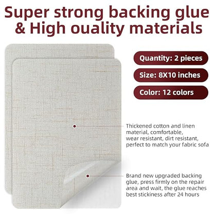 Self-Adhesive Fabric Repair Patches, Large Size 8X11 inch Linen Furniture - Image 2