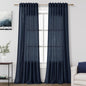 Navy Blue Curtains 80 Inches Length by Nanspring