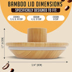 HEXNUB – Bamboo Lid for Chemex Coffee Maker, Heat-Retaining Chemex Cover and Warmer, Fits Bodum, Cosori Pour Over Coffee Makers
