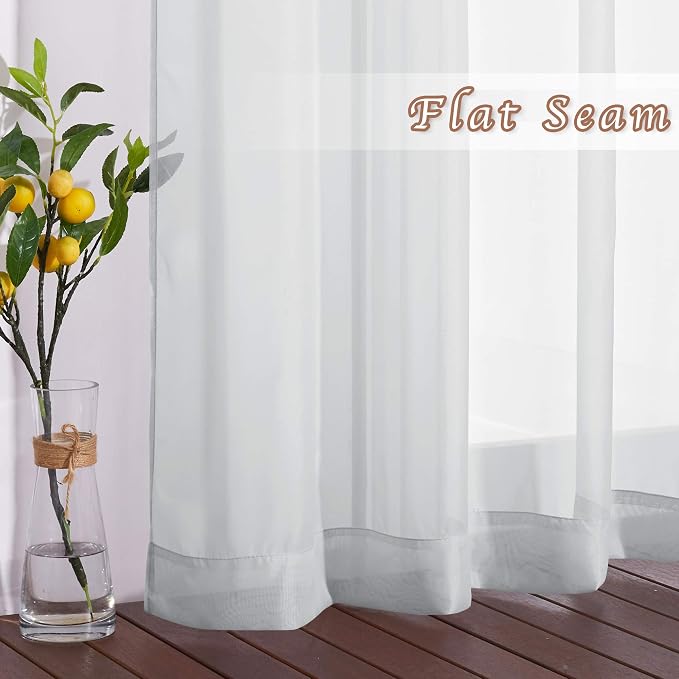 NICETOWN Sheer Curtains and Drapes 63 inches Long - Image 6