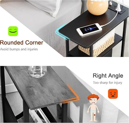 LOAKEKEL Narrow End Tables Living Room Set of 2 - Image 9