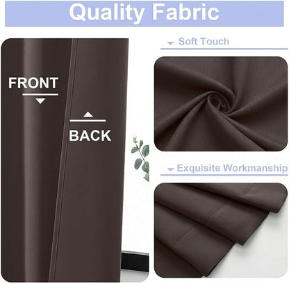 Simplebrand Ava Chocolate Short Blackout Curtains - Image 3