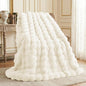 L'AGRATY Faux Rabbit Fur Throw Blanket by LAGRATY