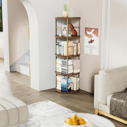 ALLSTAND Rotating Bookshelf, 4 Tier Spinning Bookshelf Tower, 360° Display - Image 6