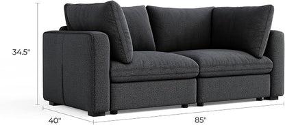 LINSY HOME Modern 2-Seater Sofa, Customizable Living Room Furniture - Image 2