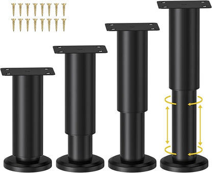 Wlrrcwdttc 4 Pcs Metal Adjustable Furniture Legs 4.72-7.08 inch, Adjustable by Wlrrcwdttc