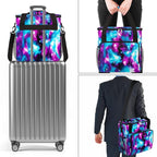 Funny Galaxy Coffee Maker Carring Bag Glitter Space Travel Storage Tote Bag Compatible with Keurig K-Mini or K-Mini Plus Portable Single Serve Coffee Brewer Case with Pockets for K-cup Pods