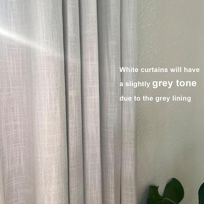Vision Home White Pinch Pleated Full Blackout Curtains 60 inch Wide Thermal - Image 2