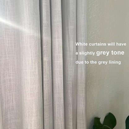 Vision Home White Pinch Pleated Full Blackout Curtains 60 inch Wide Thermal - Image 2