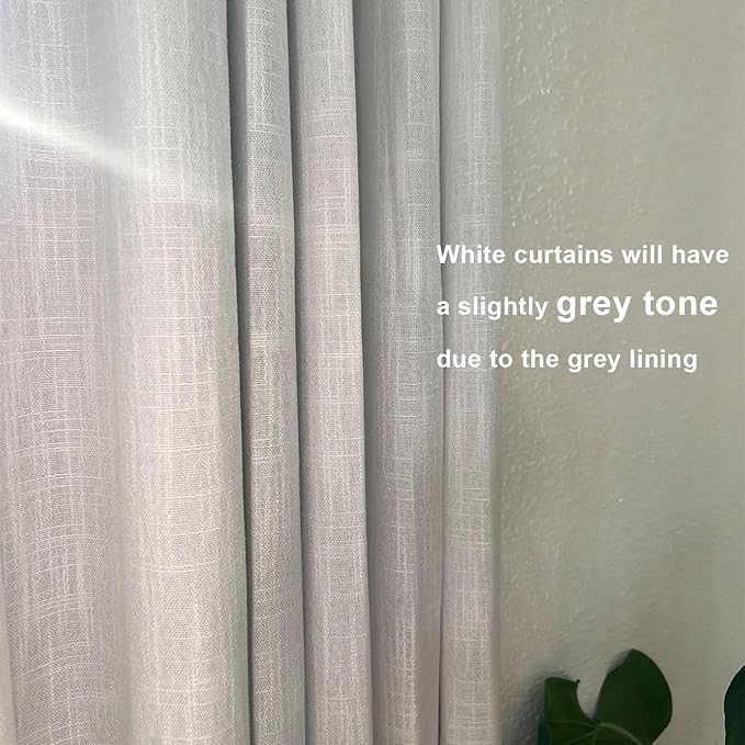 Vision Home White Pinch Pleated Full Blackout Curtains 60 inch Wide Thermal - Image 2
