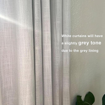 Vision Home White Pinch Pleated Full Blackout Curtains 60 inch Wide Thermal - Image 2