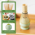 Matcha Whisk Set,9 Pcs Japanese Matcha Set Pink, Matcha Kit with Sifter, Matcha Tea Cloth, Matcha Powder Canister, Electric Rechargeable Frother(Green)