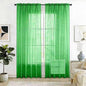 SpaceDresser Check Sheer Curtains 63 Inches 2 Panels Set, Rod Pocket Plaid by SpaceDresser