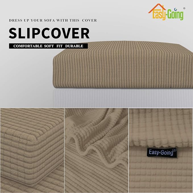 Easy-Going Stretch 1 Piece Oversized Couch Cushion Cover - Image 3