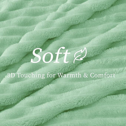 BEDELITE Ribbed Fleece Throw Blanket - Image 4