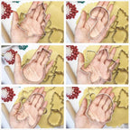 Large Christmas Cookie Cutters, 4" Holiday Cookie Cutters Shape with Recipe Instruction Gingerbread Men,Christmas Tree,Snowflake, Candy Cane,Santa Face and Snow Man for Baking