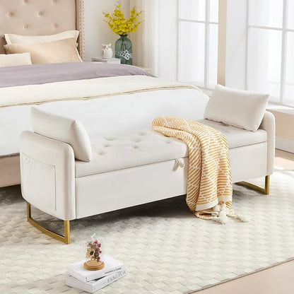 48" End of Bed Bench, Modern Storage Benches by HOMYKA