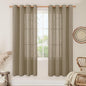 Taupe Sheer Linen Curtains 78 Inches Long by LAMIT