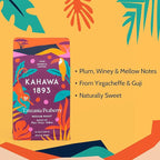 Kahawa 1893 Whole Bean Coffee Medium-Roast Tanzania Peaberry Blend 12 Oz - As Seen on Shark Tank, High Antioxidants, Naturally Sweet, Organically Grown, Ethically & Sustainably Sourced