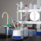 Labasics 100 ml Pressure Equalizing Addition Funnel, Borosilicate Glass Dropping Funnel 24/40 Joint with PTFE Stopcock for Laboratory