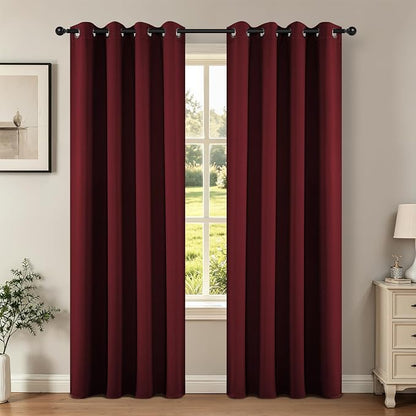 Joydeco Long Blackout Curtains for Bedroom 108 Inch 2 Panels by JOYDECO