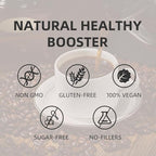 GANOHERB Reishi Mushroom Coffee Mix, Organic Instant Ganoderma Cafe with 100% Natural Ganoderma Lucidum Lingzhi Black Coffee for Stress Relief Better Focus Immune Support, Mix Flavor No Sugar 25 Bag