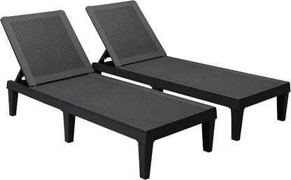 Devoko Outdoor Chaise Lounge Chair Set of 2 by DEVOKO
