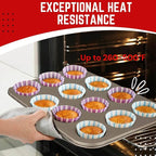 Flexzion Muffin Tray Cupcake Baking Pan 2 Pack, 12-Cup Nonstick Carbon Steel Muffin Tin Non-Stick Cupcake Tin Bakeware Accessories for Baking Cupcake Muffin Brownies Snack, Fridge Safe, Champagne Gold