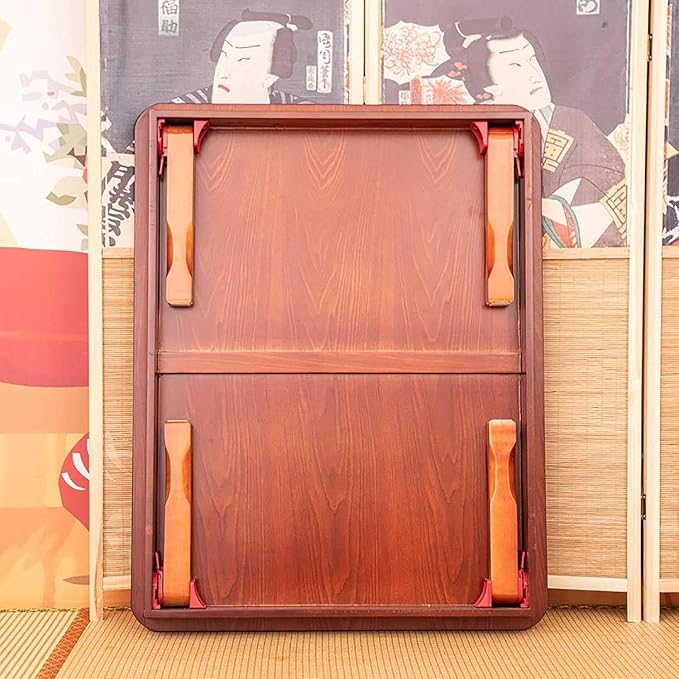 Square Folding Coffee Table, Korean Style Wooden Multifunctional Dining - Image 5
