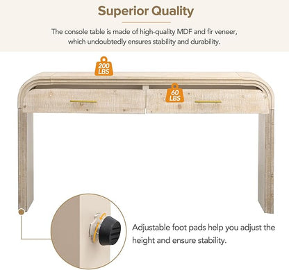 59" Unique Retro Silhouette Console Table - Image 6