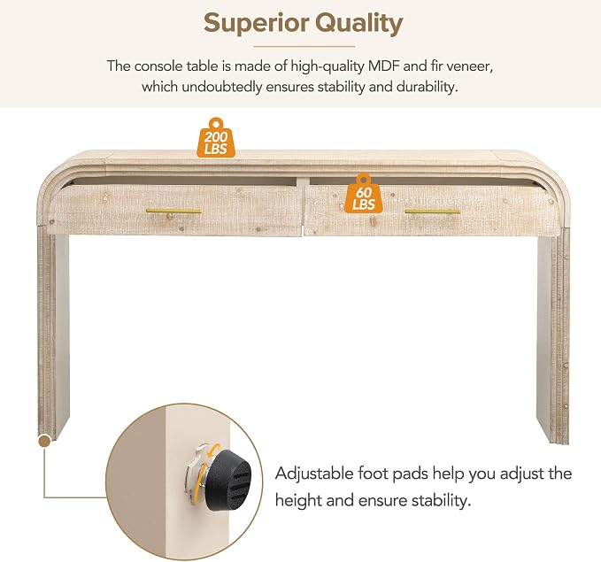 Harper & Bright Designs TREXM Unique Retro Silhouette Console Table - Image 9