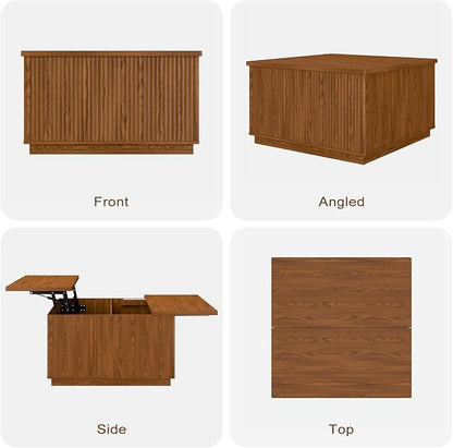2-Piece Fluted Living Room Set Includes 31.5" Fluted Lift Top Coffee Table - Image 7