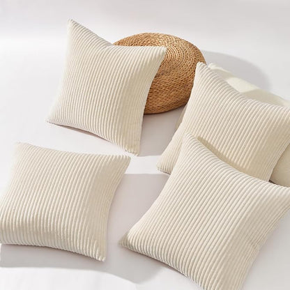 Topfinel Decorative Beige Throw Pillow Covers Cushion Cases, Natural Home Decor - Image 4