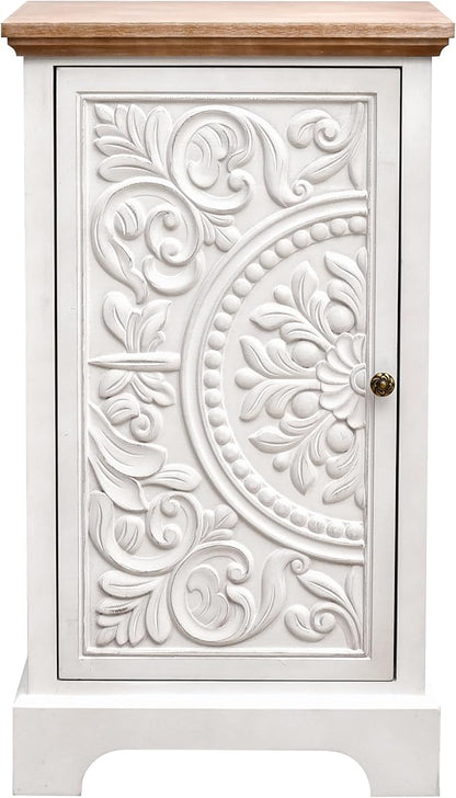 eHemco Ornate Floral Carved End Table - Image 4
