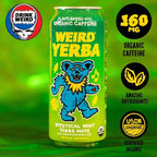 Drink Weird Organic Mystical Mint Yerba Mate – 16oz Cans, 160mg Organic Caffeine, Pack of 12 – Grateful Dead Collab, Clean Energy Drink Alternative