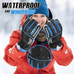 HANDLANDY Insulated Work Gloves Waterproof for Men Women, 3M Thinsulate Ski Gloves Winter Cold Weather Work Gloves Touchscreen (Large, Black)