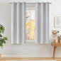 NICETOWN Short Faux Linen Greyish White Blackout Curtains 63 inches Long by NICETOWN