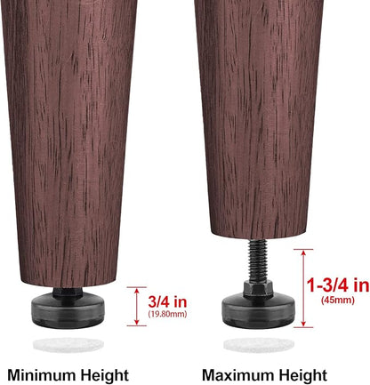 Anwenk Furniture Levelers Heavy Duty Furniture Leveling Feet Adjustable Leg - Image 4