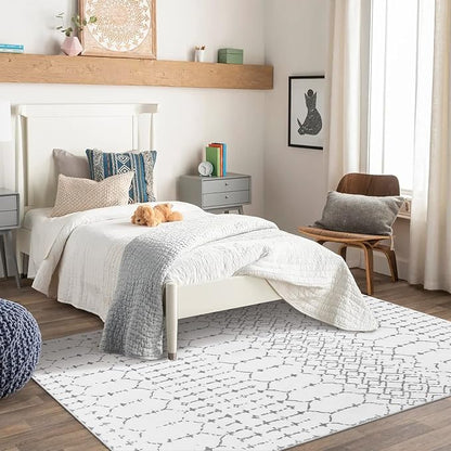 Lahome Moroccan Washable Living Room Rug 3x5 Area Rugs - Image 4