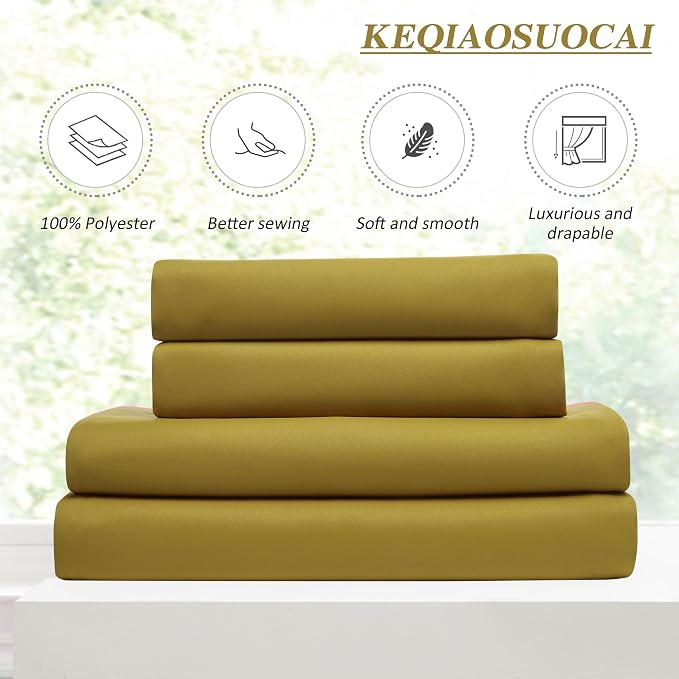 Yellow Pinch Pleated Curtains 102 Inch Length 2 Panels Set Noise Cancelling - Image 5